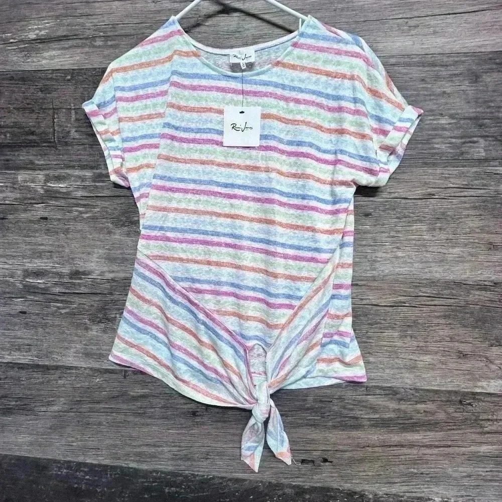 Rainbow Striped Top by Remi James